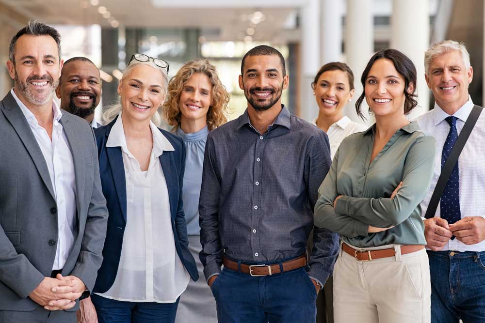a diverse group of people